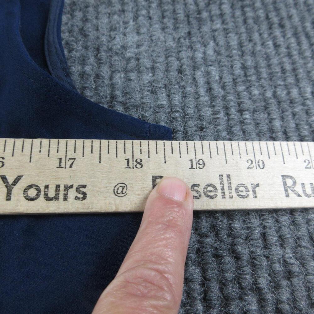 COMMENSE Dress Womens XL Blue Fit & Flare Maxi Pleated Sleeveless Round Neck NWT - Picture 7 of 16